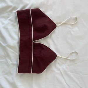 Staud linen bralette, brown,  size 4